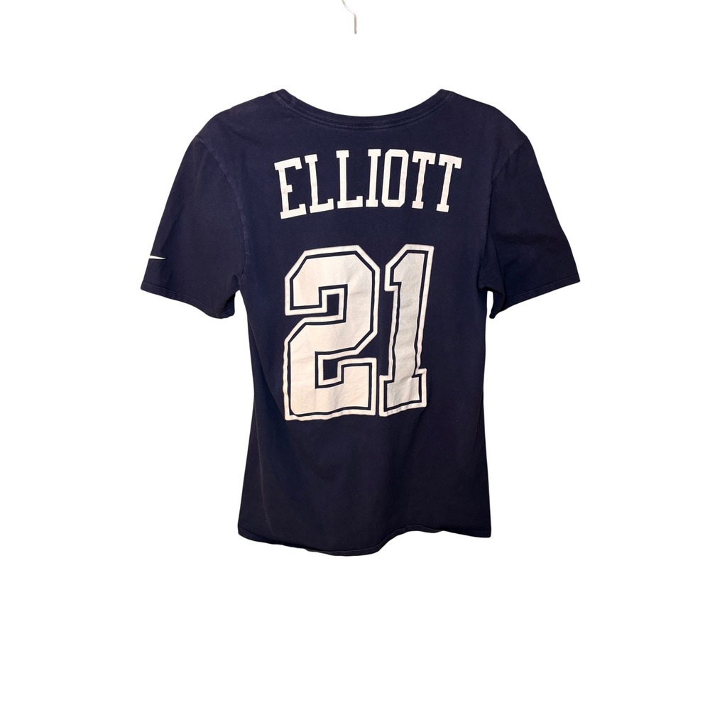 Nike Mens Dallas Cowboys Ezekiel Elliott T-Shirt Size S Navy 21 Graphic Sporty